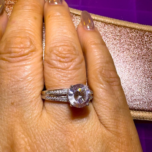 Elegant 925 TGGC Sterling Silver and Amethyst, Spodumene quartz